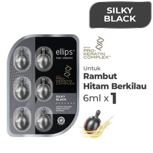 Ellips Hair Vitamin Pro Keratin 6 Capsules Silky Black